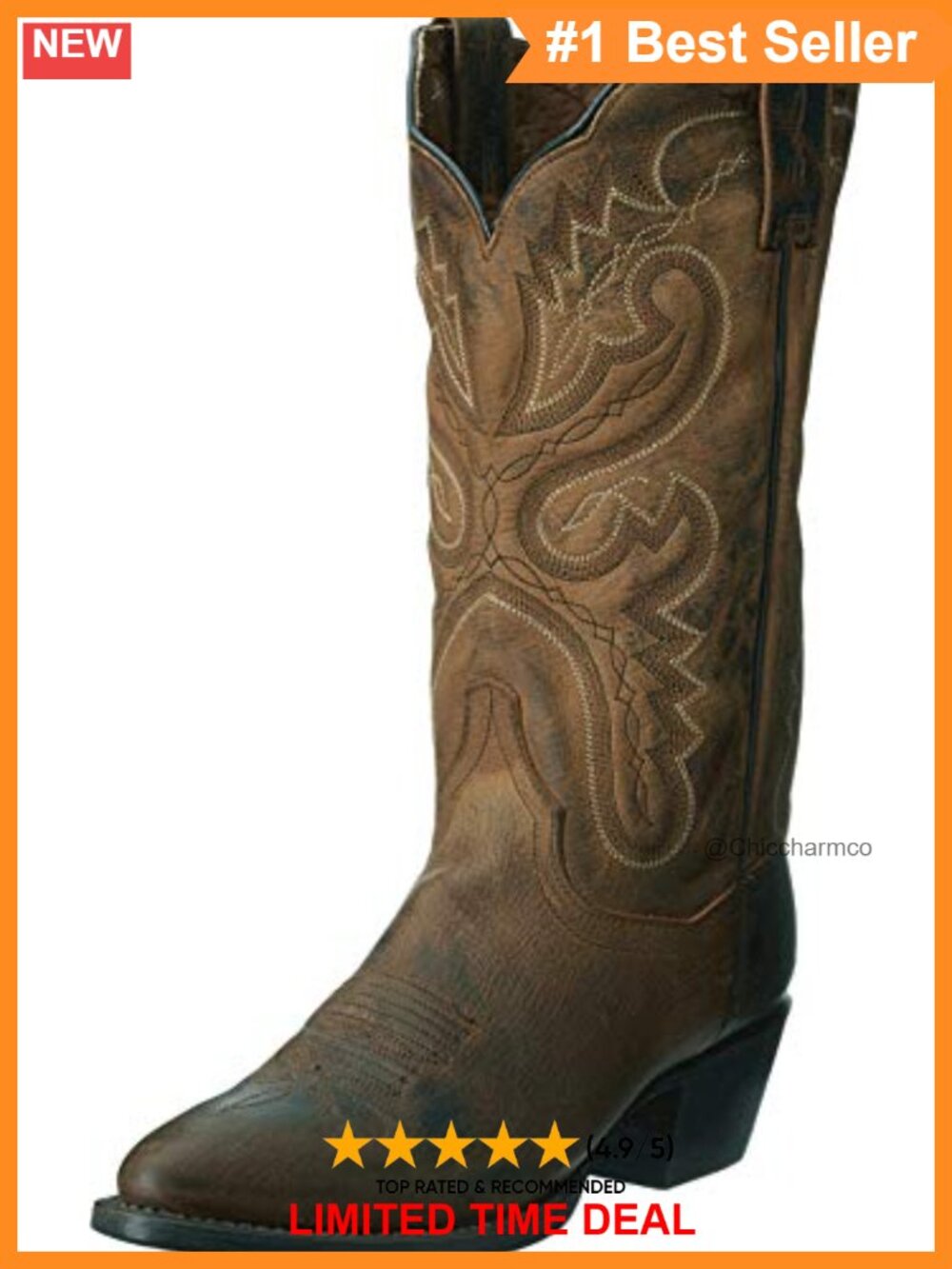 Dan Post Womens Marla Pull On Round Toe Mid Calf Leather Boots Low Heel